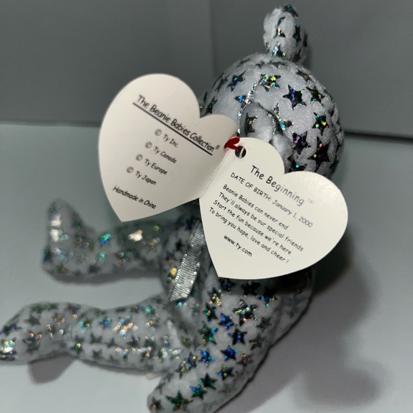 NEW TY RARE AND RETIRED BEANIE BABY THE BEGINNING BEAR tag error! - Picture 4 of 6